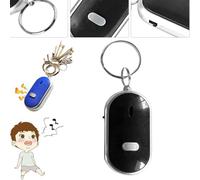 Key Locator, Sound Activated Sensor Key Finder Key Fob, Portable Key Finder Remote Control, Whistle Key Finder Device, Smart Item Locator, Anti Lost Alarm LED Sound Keychain With Flash Light (black)