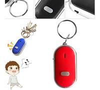 Key Locator, Sound Activated Sensor Key Finder Key Fob, Portable Key Finder Remote Control, Whistle Key Finder Device, Smart Item Locator, Anti Lost Alarm LED Sound Keychain With Flash Light (red)