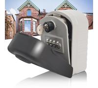 Key Lock Box Outdoor and Indoor, Waterproof & High Security 4-Digit Combination, Lagre Internal Capacity for Wall Key Safe, Key Safe Wall Mounted Police Approved By Gekufa, Good for Home Garage, Gray