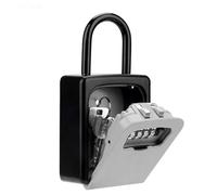 Key Lock Box Secure External Password Storage Padlock Combination Lock Key Safe Box for Keys Boxes(Grey)
