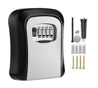 Key Lock Box Wall Mounted - 4 Digit Combination Security Key Hider | Resettable Code Safe Lock Box | Outdoor Spare Key Hider Key Password Box for Car, House, Apartment Keys, Garage