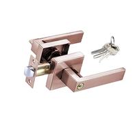 Key Lock Handle: 3 Bar Internal Door Handle, Modern Style Silent Door Handle with Lock for Private Rooms, Safe Handle for Living Environment,