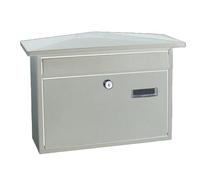 Key Lock Metal Mailboxes, Hanging Mailbox with Transparent Window, Drop Box for Home Office School, 14 * 6 * 11in(White)