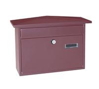 Key Lock Metal Mailboxes, Hanging Mailbox with Transparent Window, Drop Box for Home Office School, 14 * 6 * 11in(Red)
