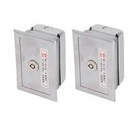 Key Lock Roller Shutter, 2Pcs Key Switch Box Stainless Steel Universal with Keys Accessory Set Kit for Door Locks and Accessories