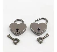Key Lock Zinc Alloy Decoration Padlock 1Pcs(Gun Black)