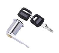 Key Locking Push Button Switch 5/20/100SETS 16mm 20mm 25mm 30mm 35mm Metal Rotary Key Switch Push Button Lock Latching Cylinder Cabinet Security Locker(Silver,5 Sets)