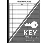 Key Log Book: Log In & Log Out Key Register Logbook, Key Checkout System (Suitable for Personal Use, Business, School, Store)