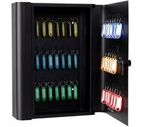 Key nizer with Combinat LockIl Bottone Key Holder for Home Car OfficeKey ment Solut for Family Real Estate Business (Black)