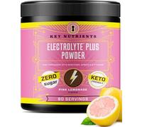 KEY NUTRIENTS Multivitamin Electrolytes Powder No Sugar - Refreshing Pink Lemonade Electrolyte - Sodium & Energy Supplement - Hydration Powder - No Calories - 4 g x 90 Servings (360 Grams)