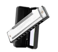 Key of C Blues Harmonica: 10 Holes, 20 Tunes, Stainless Steel Mini Diatonic Blue Harp - Gift for Kids, Adults, Beginners & Performers (Thanksgiving/Xmas/Back to School)