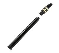 Key of C Two Octave Range Pocket Travel Saxphone, Easy to Play Portable Compact Saxophone Instrument, Pocket Sax for C Key, Mini Saxophone (Color : Black)