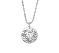 Key of Solomon Pentacle Seal Saturn Pendant Pagan Necklace