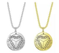 Key of Solomon Pentacle Seal Saturn Pendant Pagan Necklace