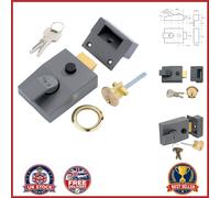 Key Operated Deadlocking Nightlatch for High Security with Fixing Pack Included