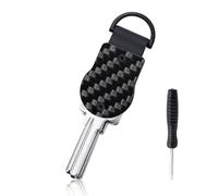 Key Organiser, Key Organiser Keyring for Key Storage and Organization, Keys Holder for 2-6 Keys with No Length Limit, Carbon Fiber Pattern Metal Material Includes Screwdriver for Easy Assembly