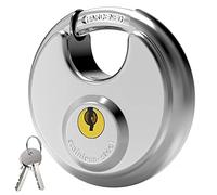 Key Padlock Outdoor, [Waterproof] [Anti Cut] Diyife 70mm Stainless Steel Disc Lock Heavy Duty Padlock Weatherproof with 9.5mm Shackle for Warehouse, Container, Garage, Gate, Shed, Fence (2 Keys)
