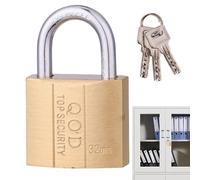 Key Padlock - Small Box Lock with Key | High Security Luggage Lock, Rustproof Gym Locker, Storage Cabinet Locks Waterproof Locķ and Keys Set for Storage, Gate and Lockout