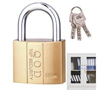 Key Padlock - Small Box Lock with Key | High Security Luggage Lock, Rustproof Gym Locker, Storage Cabinet Locks Waterproof Locķ and Keys Set for Storage, Gate and Lockout