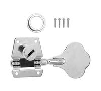 Key Peg Head Tuning Machine Bass for Bass String | Fixes Old Pegs, Easy Install, Steel Plate and Iron Build, Silver Finish, Includes Screws