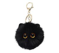 Key Pendant - 6x4cm Cat Shaped Plush Ball Keychain, Adorable Gadget Accessory, Collectible Decoration For Girls |Skin-Friendly Fun Charm For Animal Lovers Traveling Commuting School Backpack Purse Bag