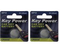 Key Power CR2032-KP Car Key Fob Lithium Battery 3 V (Pack of 2)