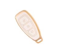 Key Protect Accessories For Ford For Focus 3 4 ST For Mondeo MK3 MK4 For Fiesta For Fusion For Kuga For Ecosport TPU Car Key Case Cover Shell(White 2)