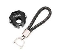 Key Protection Case For Hon@&da Rebel CM1100 REBEL 1100 1100T DCT Motorcycle CNC Accessories Key Cover Case Shell Keychain Keyring Key Chain Holder(1Set Black)