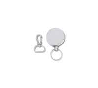 Key Retractable Reel - Premium Metal Durable Design with Elastic Stretching Steel Wire, Resistant for Convenient Waist Attachment and Secure Key Collection