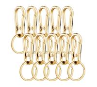 Key Ring 10/20/30Pcs Carabiner Clip Keychain Keyrings Metal Carabiner Key Ring Key Holder Clips Hook for Car Keys for Key(Golden,20pcs)