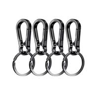Key Ring 20Pcs Carabiner Clip Keychain Metal Carabiner Shape Key Ring Keyring Key Holder Clips Hook Holder Organizer for Car Keys Finder for Key(Black)