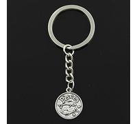 Key Ring Car Keychain Jewelry Silver Color Zodiac Sign Vigro Aries Cancer Leo Libra Pisces Gemini Vigro Pendant