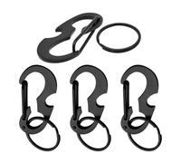 Key Ring Clip - 4 Pieces Heavy-Duty Anti-Theft Carabiner For Secure Key Hold, Multi-Functional Keychain With Durable Design, Outdoor Travel School Construction Site Camping Climbing Hiking