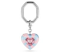 Swarovski Dulcis key ring, Heart cut, Heart, Pink, Rhodium plated
