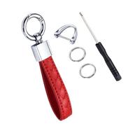 Key Ring Holder - 14x1.5 Cm Super Fiber Alloy, Heavy Duty Stylish, Scratch Resistant Rust Proof with Compact Practical D Shaped Hardware | Secure Key Organizer for Car Motorcycle Home Keys