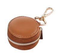 Key Ring Holder - Portable Travel Organizer for Accessories - Zipper Lock Box with Secure Storage and Easy to Carry | Practical Holder, brown, Please refer to the description, Please refer to