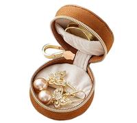 Key Ring Holder, Ring Case with Built-In Key Ring, Zipper Organizer Pouch for Backpack Women Girls Sport Gym Car Work, brown, Se référer au descriptif, Refer to description