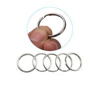 Key Ring, Key Rings Hoops, 100 Pieces Split Keyrings, Silver Steel Round Edged Circular Key Rings Bulk for Home Car Keys Pendants DIY Art Crafts