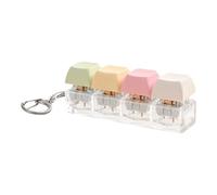 Key Ring Keyboard Clics - Button for Relaxation | 8 x 2.5 x 2.5 cm ABS with Mechanical Push Button, Silent Toy for Tension, Portable Device School, Accessories Entertainment Adults