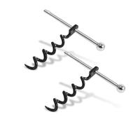 Key Ring Multi Corkscrew Wine Opener 2Pcs Key Ring Corkscrew Spiral Worm Wine Opener Stainless Steel Manual Keychain Keyring for Bartenders Barmans Waiter