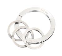 Key ring - NAIL GUARD - quick and easy attachment of keys thanks to patented opening mechanism - incl. 3 smaller rings - easy for fingernails - stainless steel - polished