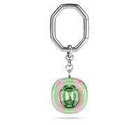 Swarovski Dulcis key ring, Octagon cut, Green, Rhodium plated