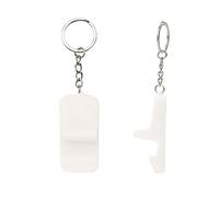 Key Ring Rings Mobile Phone Holder Desktop Portable Lazy Person Live Streaming Drama Tracking Portable Silicone Keyring Holder (White, One Size)