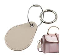 Key Ring Tracker Holder, Dog Tracker Holder, PU Leather Case - Protective Cover for Tracker with Metal Lock Ring, Item Search Accessories,