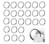 Key Ring, Wanfoou 40 PCS Trigger Metal Spring O Rings Round Carabiner Clip Snap Trigger Spring Keyrings Buckle for Bag Purse Handbag Strap Craft Jewelry Making