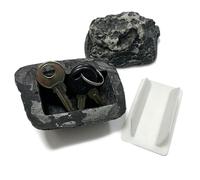 Key Rocks Small Waterproof Artificial Garden Decoration Key Stone Secret Storage Holder for Indoor Paths, Backyard, Lawn, Garage, Shed, Bushes, Geocach
