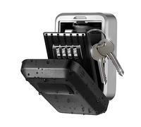 Key Safe Box Outdoor ，Waterproof Wall Mount Key Storage Secret Box Organizer 4 Digit Password Security Lock No Key Home Office Safe Box Quick-Access