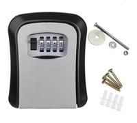 Key Safe Wall Mounted, Key Lock Box Outdoor, LockBox with 4 Digit Combination, Waterproof and Security Lockbox, Key safe Outside for Home Garage School Elderly Parents Key Cabinet