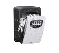 Key Safe Wall Mounted, Lock Box Outdoor, Key Box with 4 Digit Combination, Waterproof and Security Lockbox, Key Safe Outside for Home Garage School Elderly Parents Key Cabinet