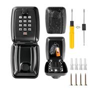 Key Safe Wall Mounted Police Approved, Key Lock Box Outdoor 12 Digit Combination, Key Safe Outdoor Heavy Duty Waterproof and Security for Home Garage Office School